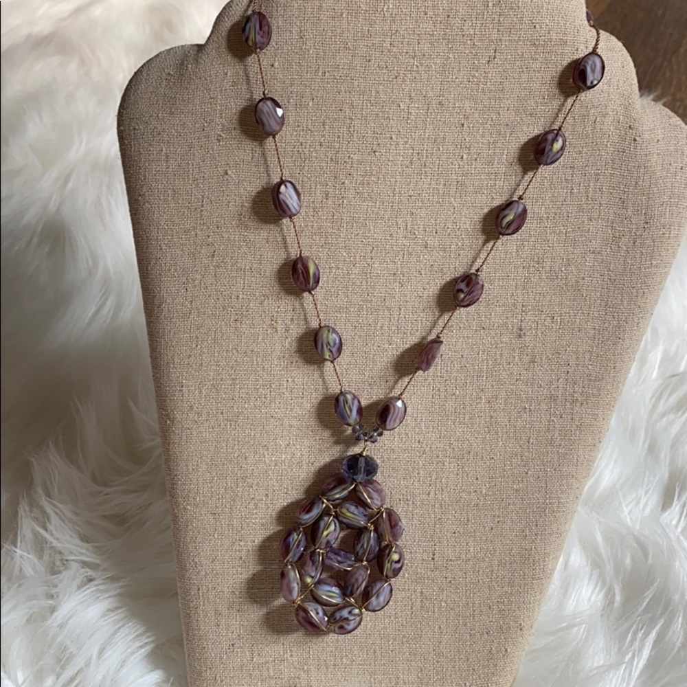 Anthropologie Glass Bead Necklace